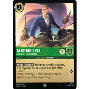 Alistair Krei - Ambitious Entrepreneur 87/204 Disney Lorcana TCG Azurite Sea