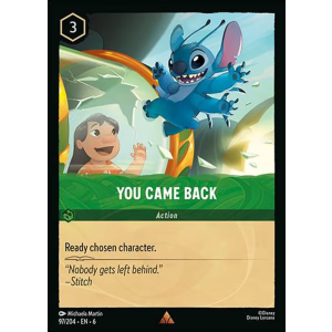 You Came Back 97/204 Disney Lorcana TCG Azurite Sea