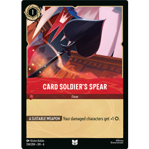 Card Soldier's Spear 134/204 Disney Lorcana TCG Azurite Sea