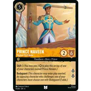 Prince Naveen - Vigilant First Mate 9/204 Disney Lorcana TCG Azurite Sea