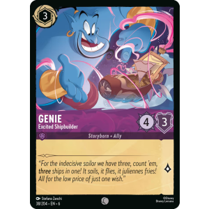 Genie - Excited Shipbuilder 38/204 Disney Lorcana TCG Azurite Sea