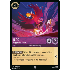 Iago - Reappearing Parrot 45/204 Disney Lorcana TCG Azurite Sea