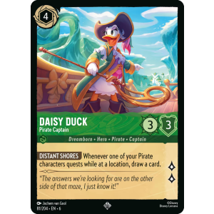 Super Rare Daisy Duck - Pirate Captain 81/204 Disney Lorcana TCG Azurite Sea