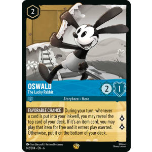 Legendary Oswald - The Lucky Rabbit 142/204 Disney Lorcana TCG Azurite Sea