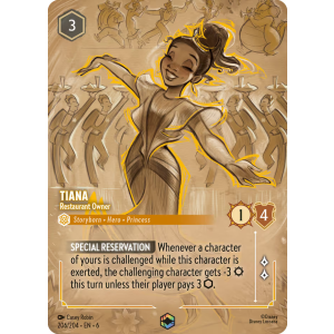 Enchanted Tiana - Restaurant Owner 206/204 Disney Lorcana TCG Azurite Sea