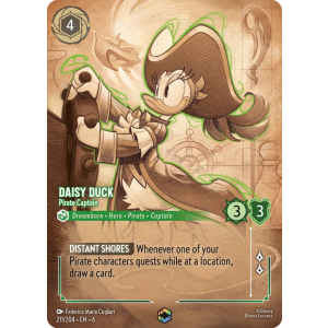 Enchanted Daisy Duck - Pirate Captain 211/204 Disney Lorcana TCG Azurite Sea