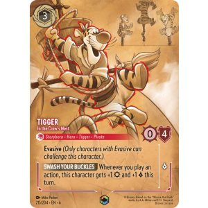 Enchanted Tigger - In the Crow's Nest 215/204 Disney Lorcana TCG Azurite Sea