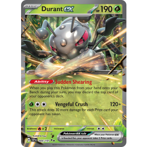 Double Rare Durant ex 4/191 Pokemon TCG Scarlet & Violet Surging Sparks