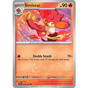 Simisear 23/191 Pokemon TCG Scarlet & Violet Surging Sparks