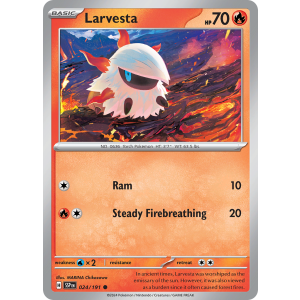 Larvesta 24/191 Pokemon TCG Scarlet & Violet Surging Sparks