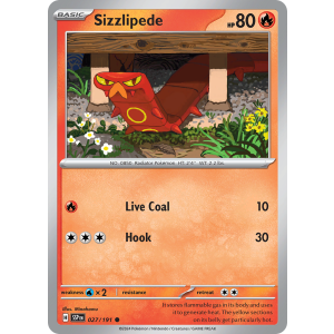 Sizzlipede 27/191 Pokemon TCG Scarlet & Violet Surging Sparks