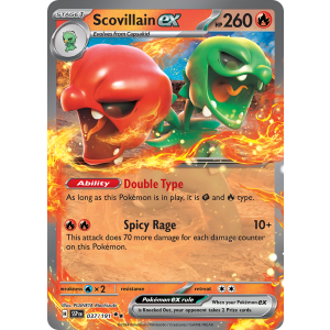 Double Rare Scovillain ex 37/191 Pokemon TCG Scarlet & Violet Surging Sparks