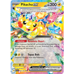 Double Rare Pikachu ex 57/191 Pokemon TCG Scarlet & Violet Surging Sparks