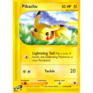 Pikachu 124/165 Pokemon TCG E-Card Expedition Base Set