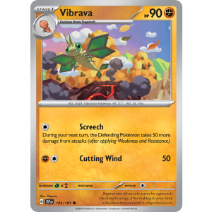 Vibrava 105/191 Pokemon TCG Scarlet & Violet Surging Sparks