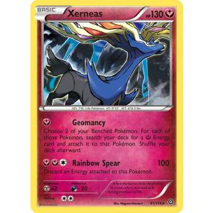 Rare Holo Xerneas 81/114 Pokemon TCG XY Steam Siege