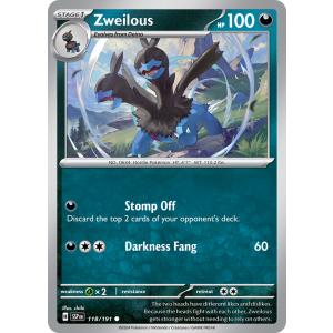 Zweilous 118/191 Pokemon TCG Scarlet & Violet Surging Sparks