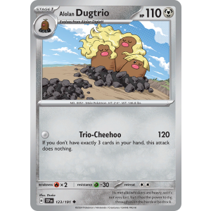 Alolan Dugtrio 123/191 Pokemon TCG Scarlet & Violet Surging Sparks