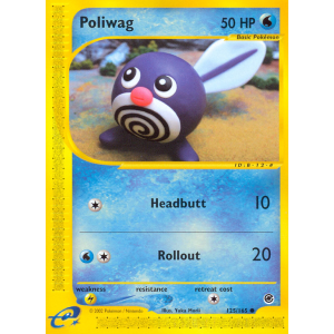 Poliwag 125/165 Pokemon TCG E-Card Expedition Base Set