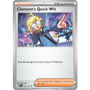 Clemont's Quick Wit 167/191 Pokemon TCG Scarlet & Violet Surging Sparks