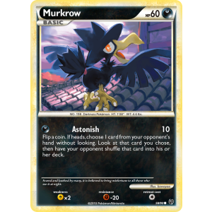 Murkrow 58/90 Pokemon TCG HeartGold & SoulSilver HSUndaunted