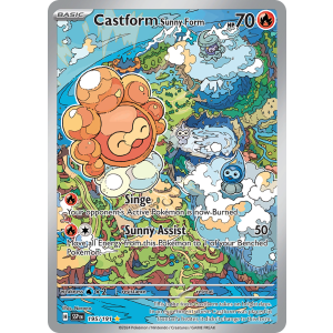 Illustration Rare Castform Sunny Form 195/191 Pokemon TCG Scarlet & Violet Surging Sparks