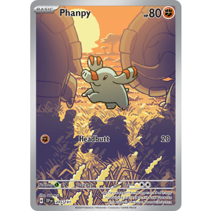 Illustration Rare Phanpy 205/191 Pokemon TCG Scarlet & Violet Surging Sparks