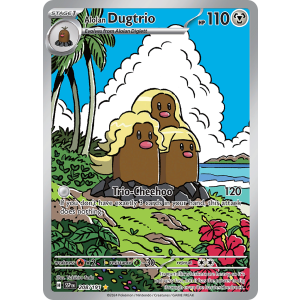 Illustration Rare Alolan Dugtrio 208/191 Pokemon TCG Scarlet & Violet Surging Sparks