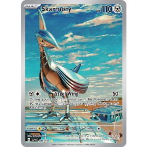 Illustration Rare Skarmory 209/191 Pokemon TCG Scarlet & Violet Surging Sparks