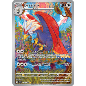 Illustration Rare Braviary 214/191 Pokemon TCG Scarlet & Violet Surging Sparks