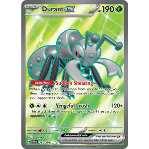 Ultra Rare Durant ex 215/191 Pokemon TCG Scarlet & Violet Surging Sparks