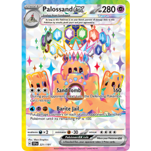 Ultra Rare Palossand ex 221/191 Pokemon TCG Scarlet & Violet Surging Sparks