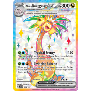 Ultra Rare Alolan Exeggutor ex 225/191 Pokemon TCG Scarlet & Violet Surging Sparks