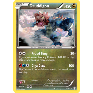 Druddigon 83/114 Pokemon TCG XY Steam Siege