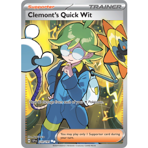 Ultra Rare Clemont's Quick Wit 229/191 Pokemon TCG Scarlet & Violet Surging Sparks