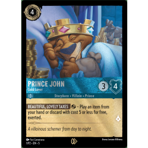 Promo Prince John - Gold Lover 1/204 Disney Lorcana TCG Promo Set 2