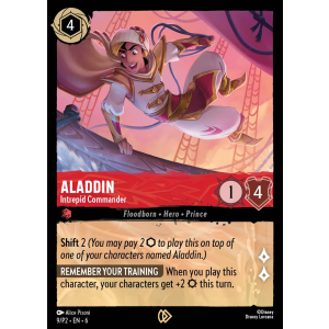 Promo Aladdin - Intrepid Commander 9/204 Disney Lorcana TCG Promo Set 2