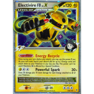 Rare Holo LV.X Electivire FB LV.X 144/147 Pokemon TCG Platinum Supreme Victors