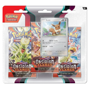 Pokémon TCG Scarlet & Violet Obsidian Flames 3-Pack Blister - Eevee