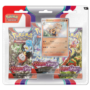 Pokémon TCG Scarlet & Violet Base Set 3-Pack Blister - Arcanine