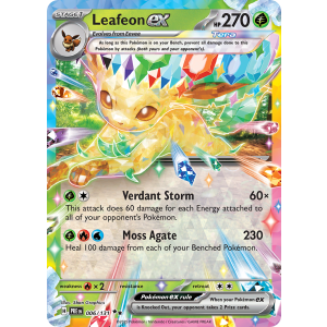 Double Rare Leafeon ex 6/131 Pokemon TCG Scarlet & Violet Prismatic Evolutions