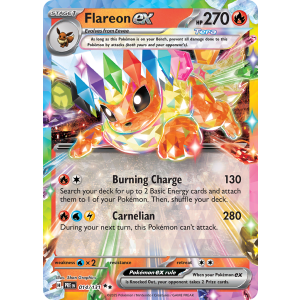 Double Rare Flareon ex 14/131 Pokemon TCG Scarlet & Violet Prismatic Evolutions