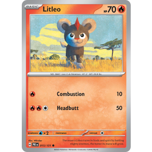 Litleo 15/131 Pokemon TCG Scarlet & Violet Prismatic Evolutions