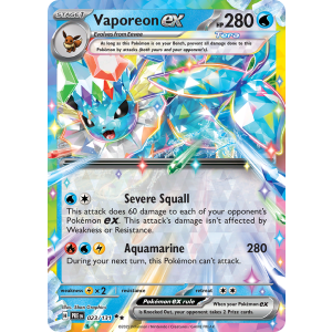 Double Rare Vaporeon ex 23/131 Pokemon TCG Scarlet & Violet Prismatic Evolutions