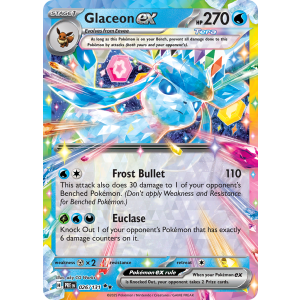 Double Rare Glaceon ex 26/131 Pokemon TCG Scarlet & Violet Prismatic Evolutions