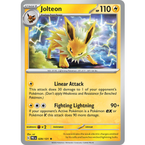 Jolteon 29/131 Pokemon TCG Scarlet & Violet Prismatic Evolutions