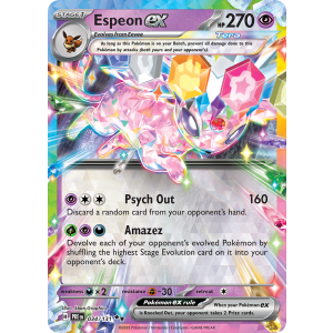 Double Rare Espeon ex 34/131 Pokemon TCG Scarlet & Violet Prismatic Evolutions