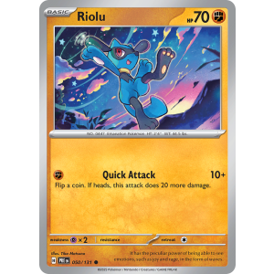 Riolu 50/131 Pokemon TCG Scarlet & Violet Prismatic Evolutions