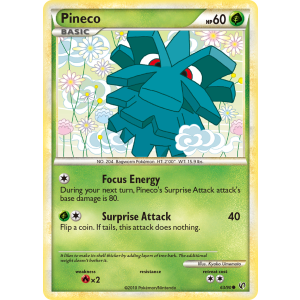 Pineco 63/90 Pokemon TCG HeartGold & SoulSilver HSUndaunted