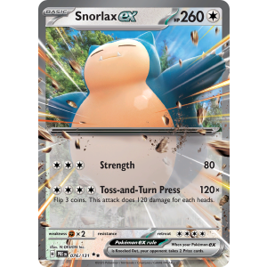 Double Rare Snorlax ex 76/131 Pokemon TCG Scarlet & Violet Prismatic Evolutions